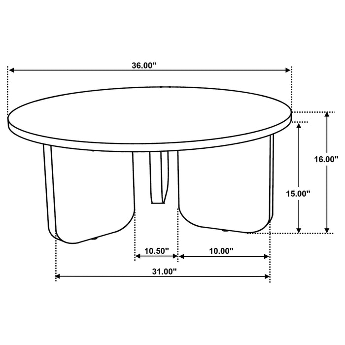 Dale Sculptural Round Solid Mango Wood Coffee Table Natural Mango