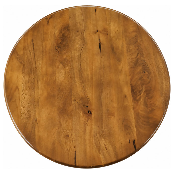 Dale 3-Piece Round Mango Wood Coffee and End Table Set Honey Mango