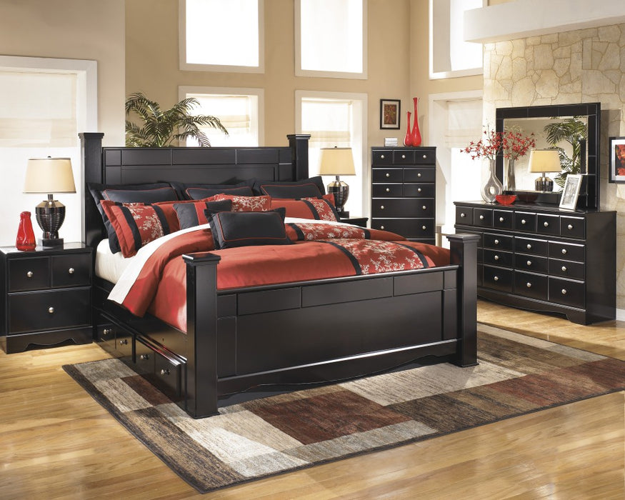 Shay King Poster Bed with Storage