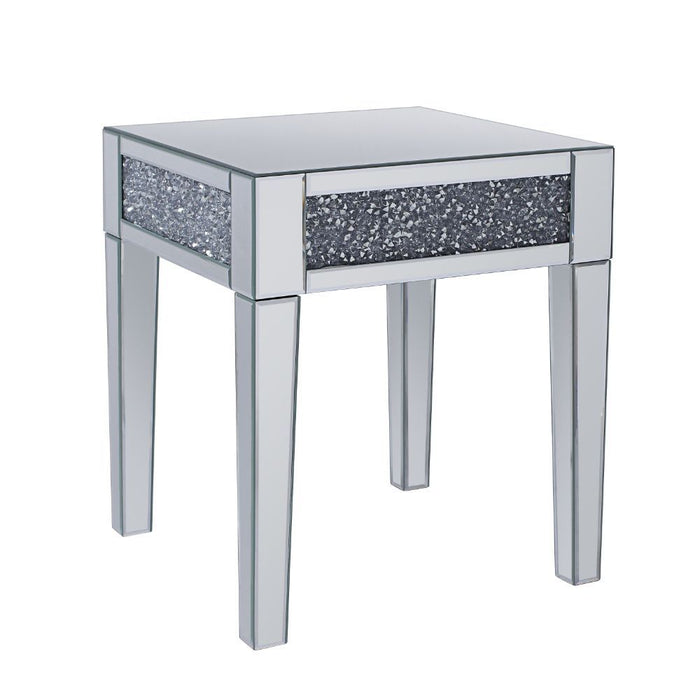Noralie - End Table - Mirrored - Wood - 24"