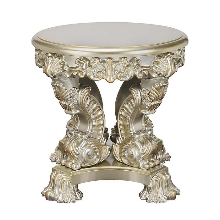 Sorina - End Table - Antique Gold Finish - 28"