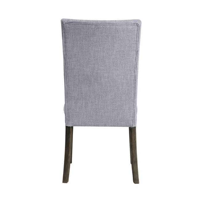 Merel - Side Chair (Set of 2) - Gray Linen & Gray Oak