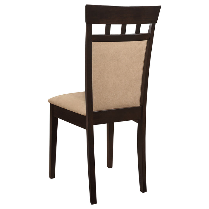 Gabriel Upholstered Side Chairs Cappuccino and Tan (Set of 2)
