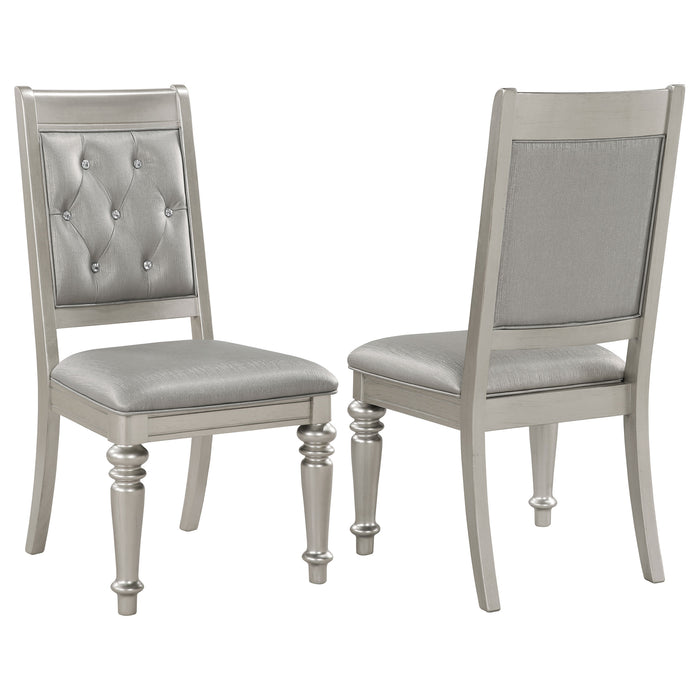 Bling Game Open Back Side Chairs Metallic (Set of 2)