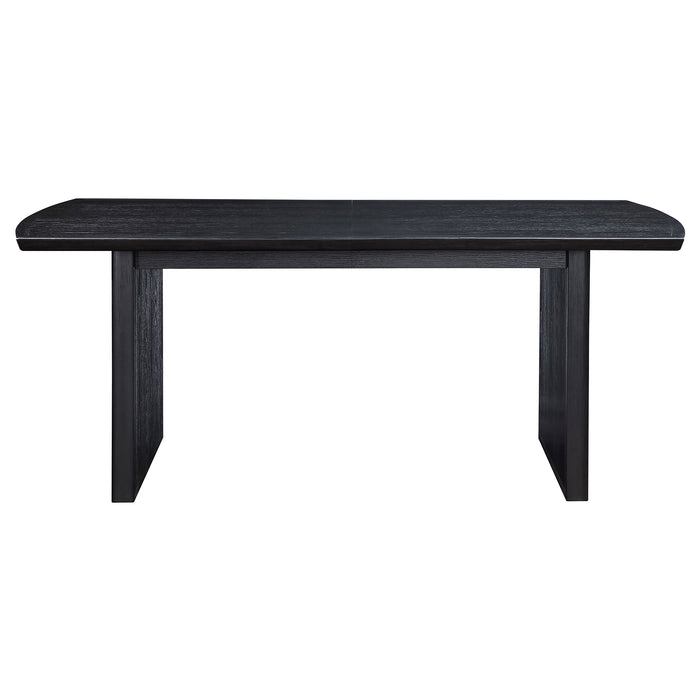 Brookmead Rectangular Dining Table with 18" Removable Extension Leaf Black