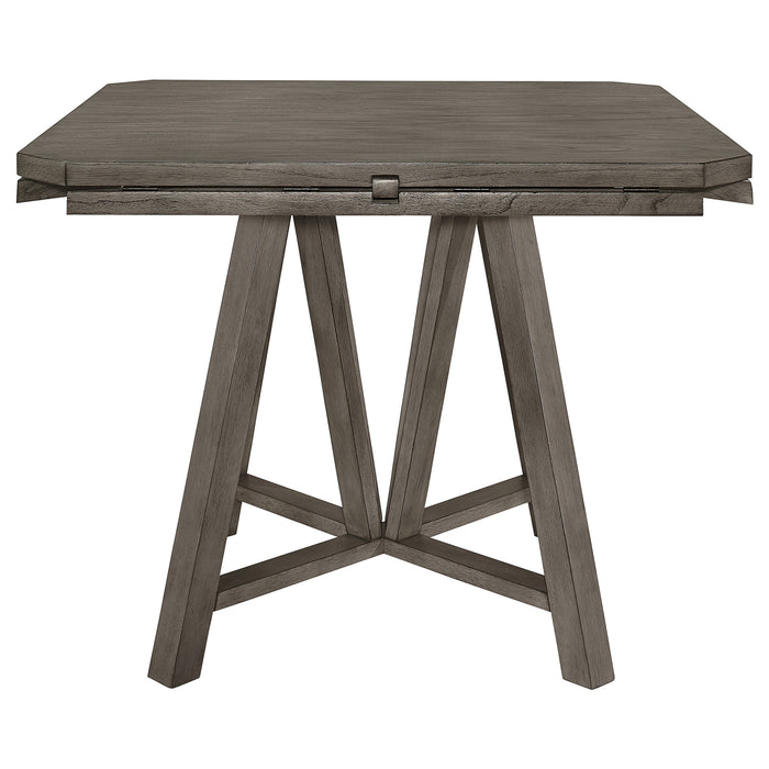 Athens Round Counter Height Table with Drop Leaf Barn Grey