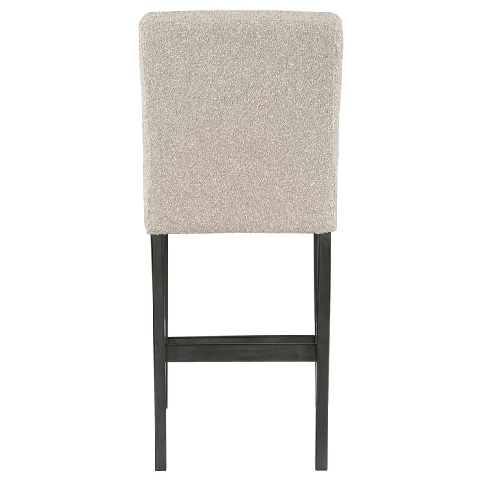 Alba Boucle Upholstered Counter Height Dining Chair Beige and Charcoal Grey (Set of 2)