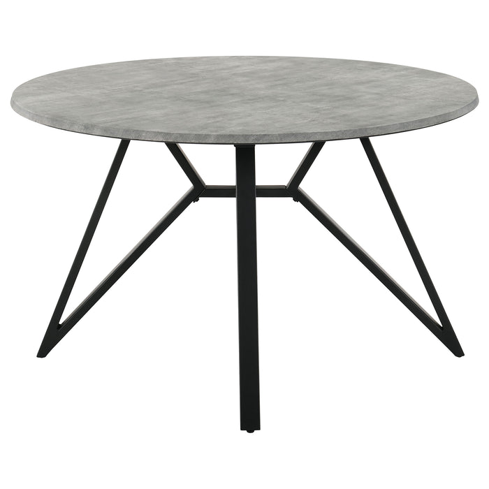 Neil 5-piece Round Dining Set Concrete and Grey