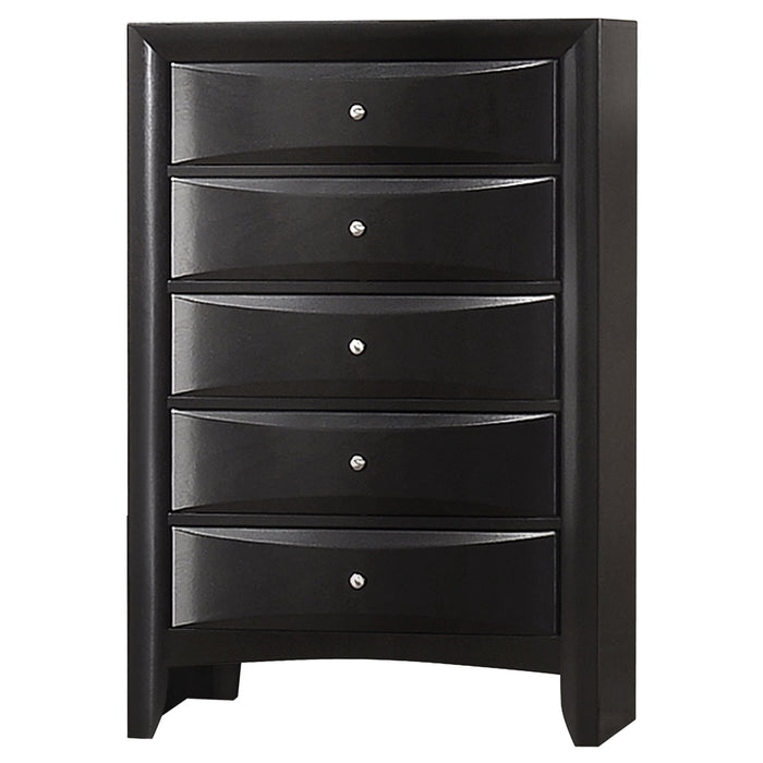 Briana 5-drawer Bedroom Chest Black