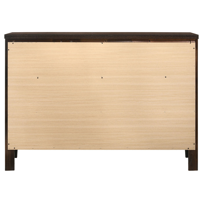 Carlton 6-drawer Dresser Cappuccino