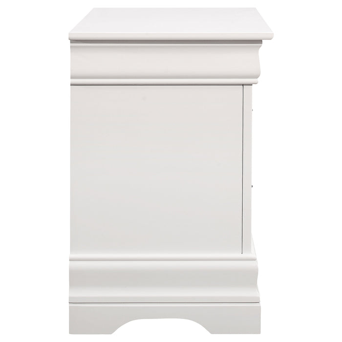 Louis Philippe 2-drawer Nightstand White