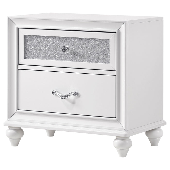 Barzini 2-drawer Nightstand White