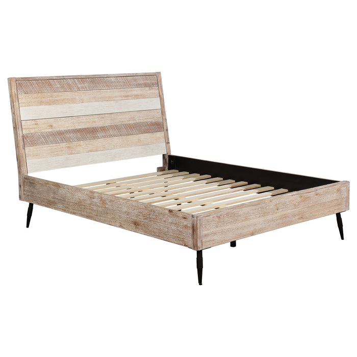 Marlow Wood Queen Panel Bed Rough Sawn Multi