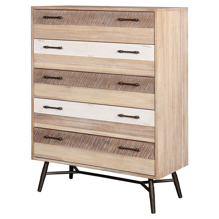Marlow 5-drawer Bedroom Chest Rough Sawn Multi