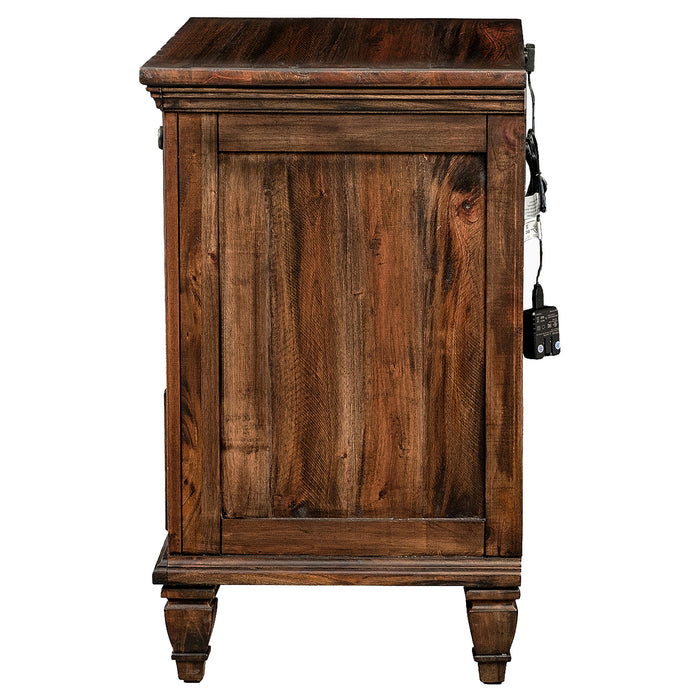 Avenue 3-drawer Nightstand Weathered Burnished Brown