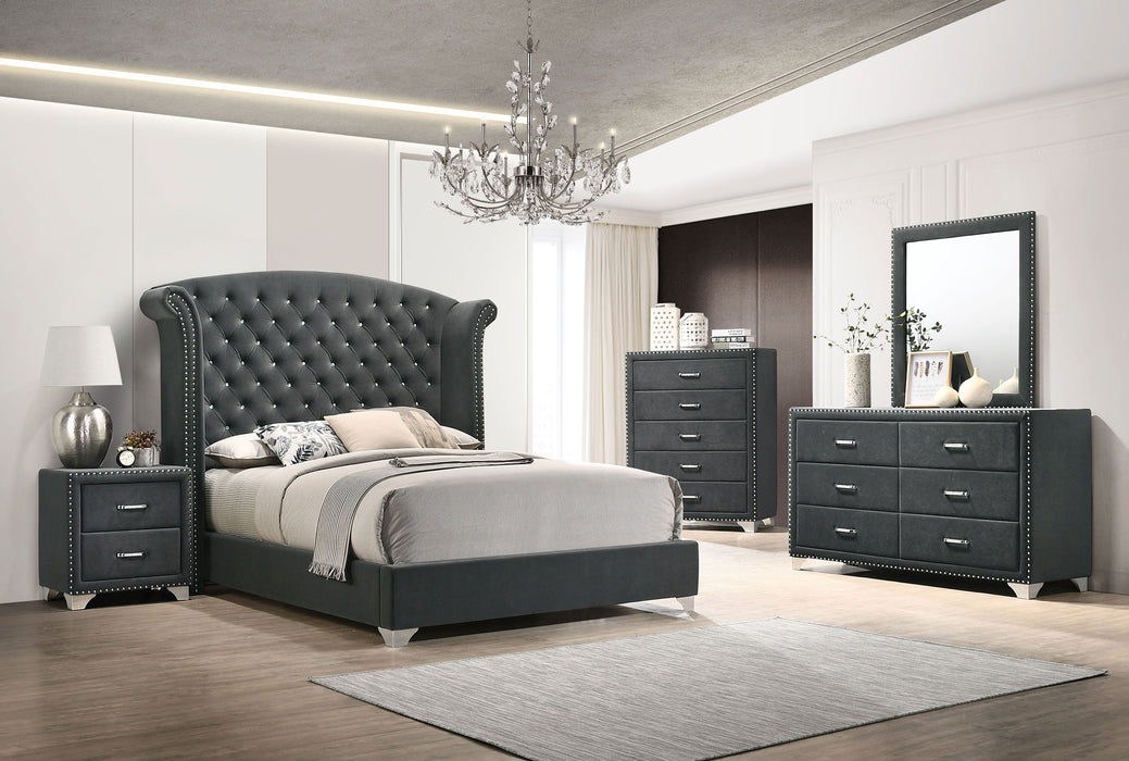 Melody 5-piece California King Bedroom Set Grey