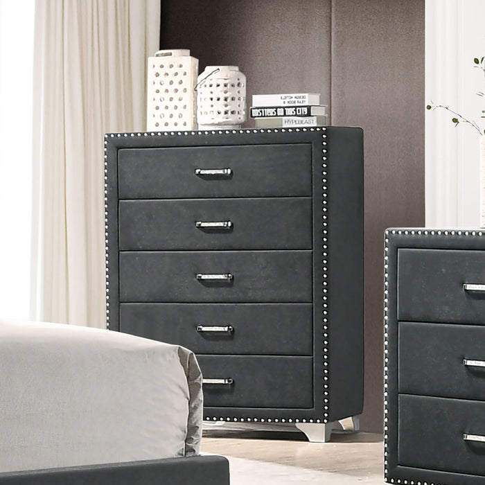 Melody 5-drawer Bedroom Chest Grey