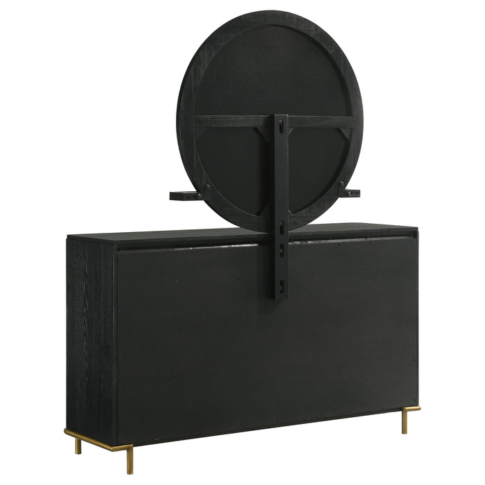 Arini 8-drawer Dresser with Mirror Black