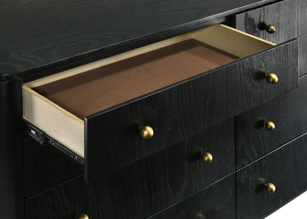 Arini 8-drawer Dresser with Mirror Black