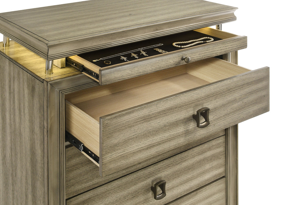 Giselle 6-drawer Bedroom Chest Rustic Beige