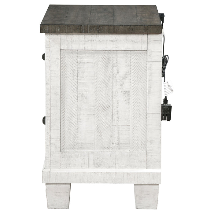 Lilith 2-drawer Nightstand Distressed White