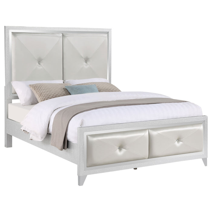Larue Wood Queen Panel Bed Silver