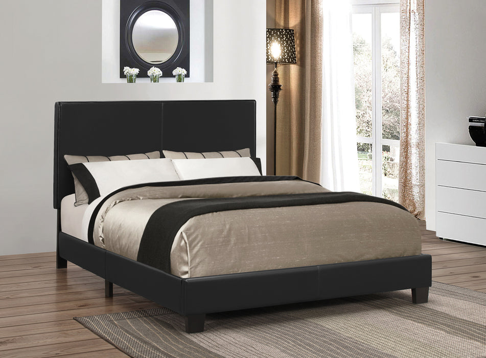 Mauve Upholstered Queen Panel Bed Black