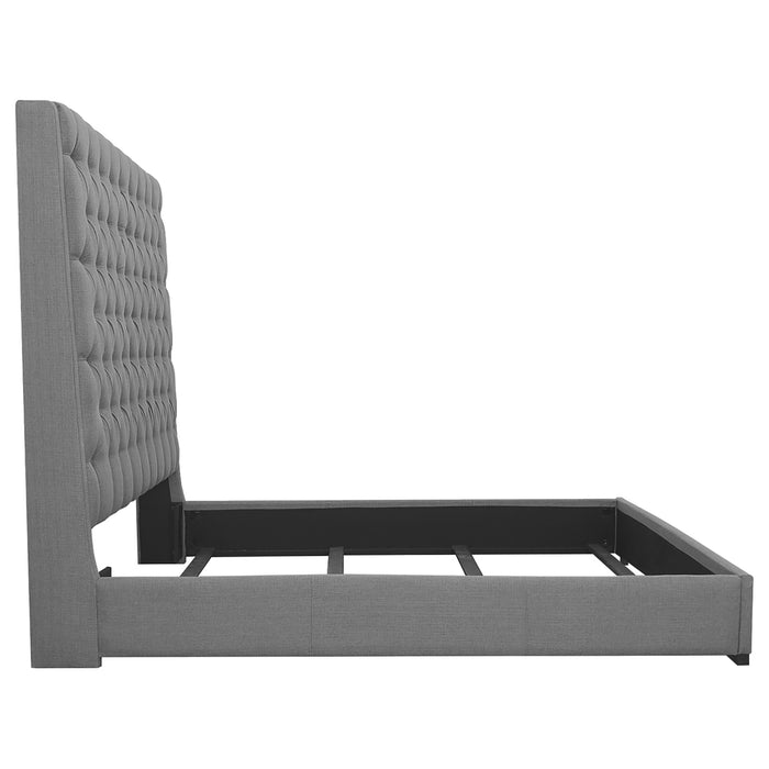 Camille Upholstered Queen Panel Bed Grey