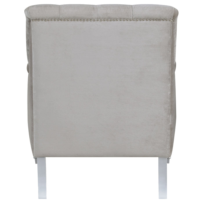 Avonlea Sloped Arm Tufted Chair Grey