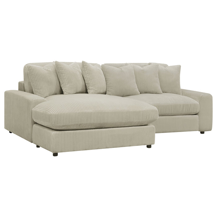 Blaine Upholstered Reversible Sectional Sofa Sand