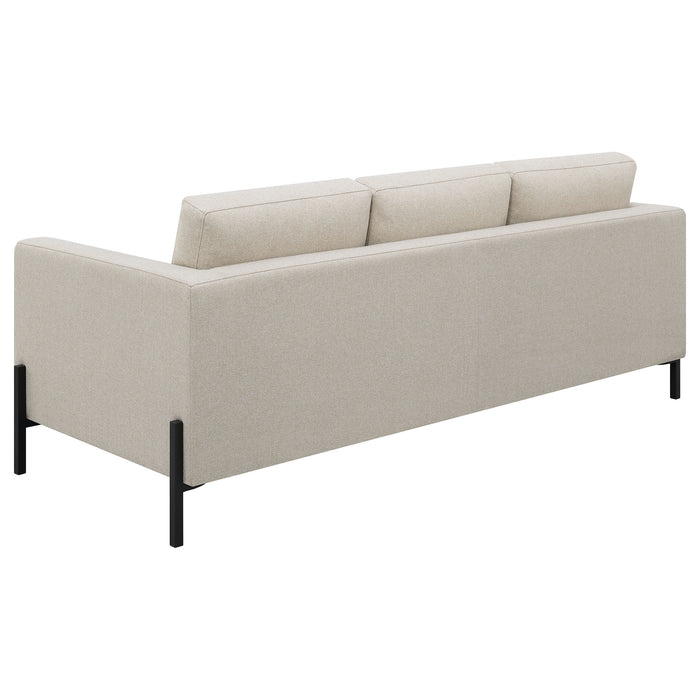 Tilly 2-piece Upholstered Track Arms Sofa Set Oatmeal