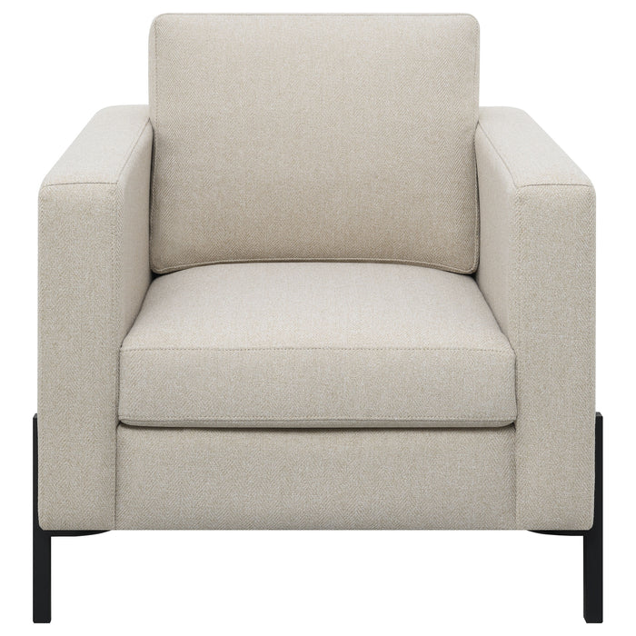 Tilly Upholstered Track Arms Chair Oatmeal