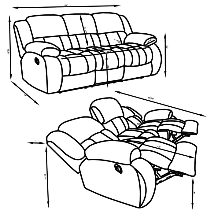 Weissman Pillow Top Arm Motion Sofa Charcoal