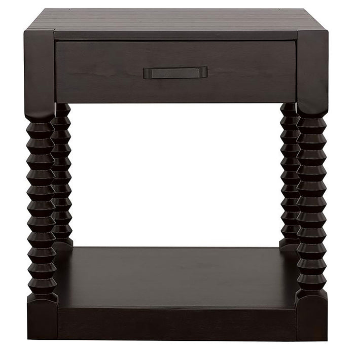 Meredith 1-drawer End Table Coffee Bean