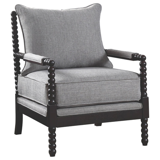 Blanchett Cushion Back Accent Chair Grey and Black