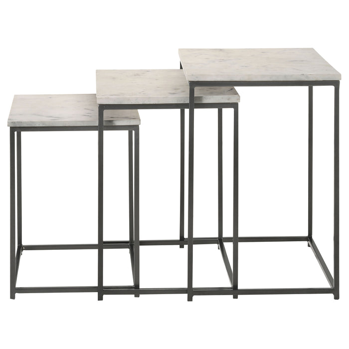 Medora 3-piece Nesting Table with Marble Top