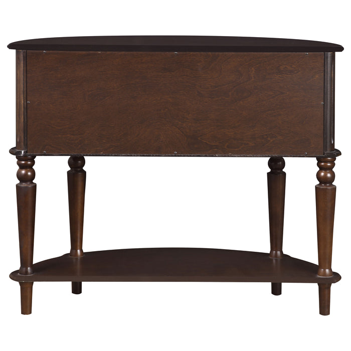 Brenda Console Table with Curved Front Brown