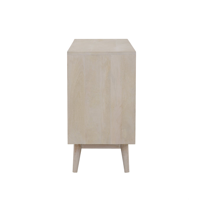 Ixora 2-door Accent Cabinet White Washed and Black